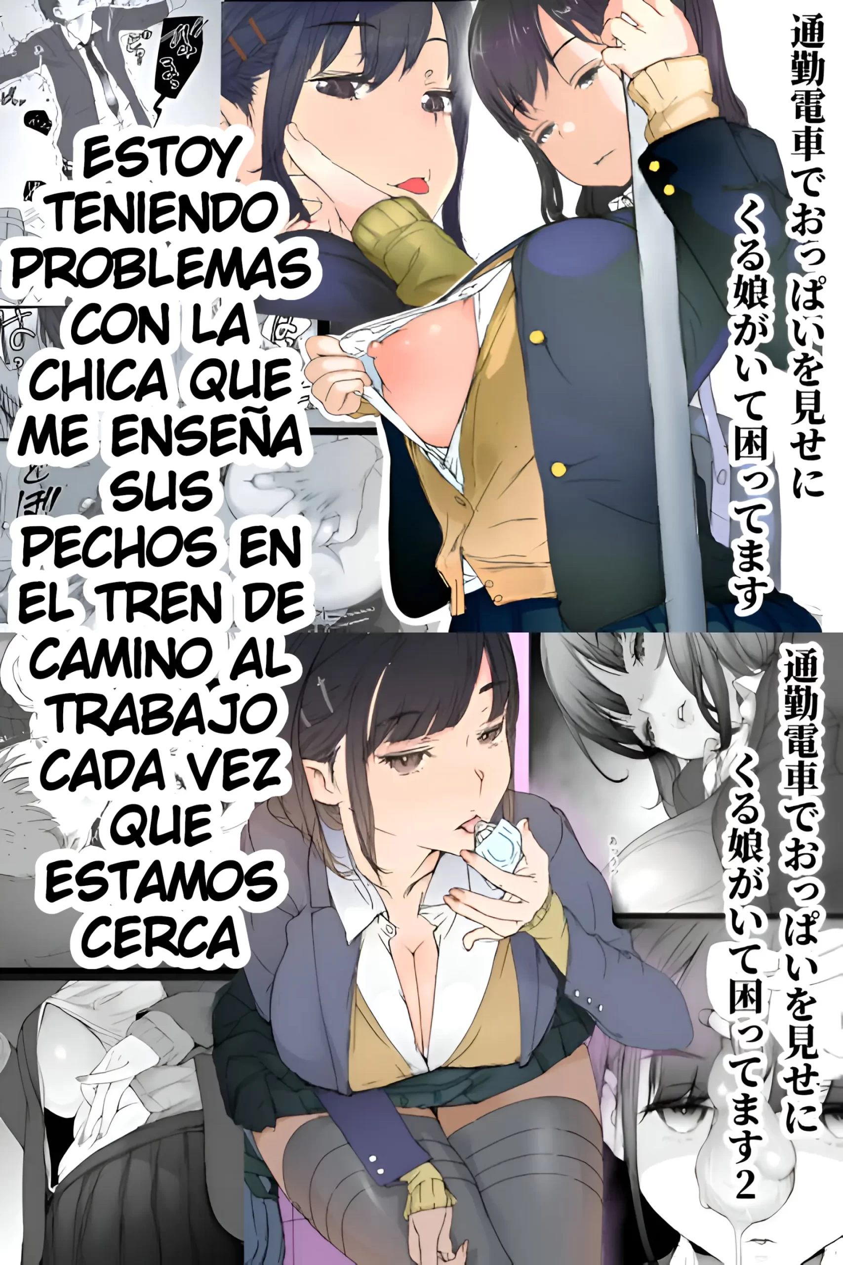 Estoy teniendo problemas con la chica que me enseña sus pechos en el tren de camino al trabajo cada vez que estamos cerca