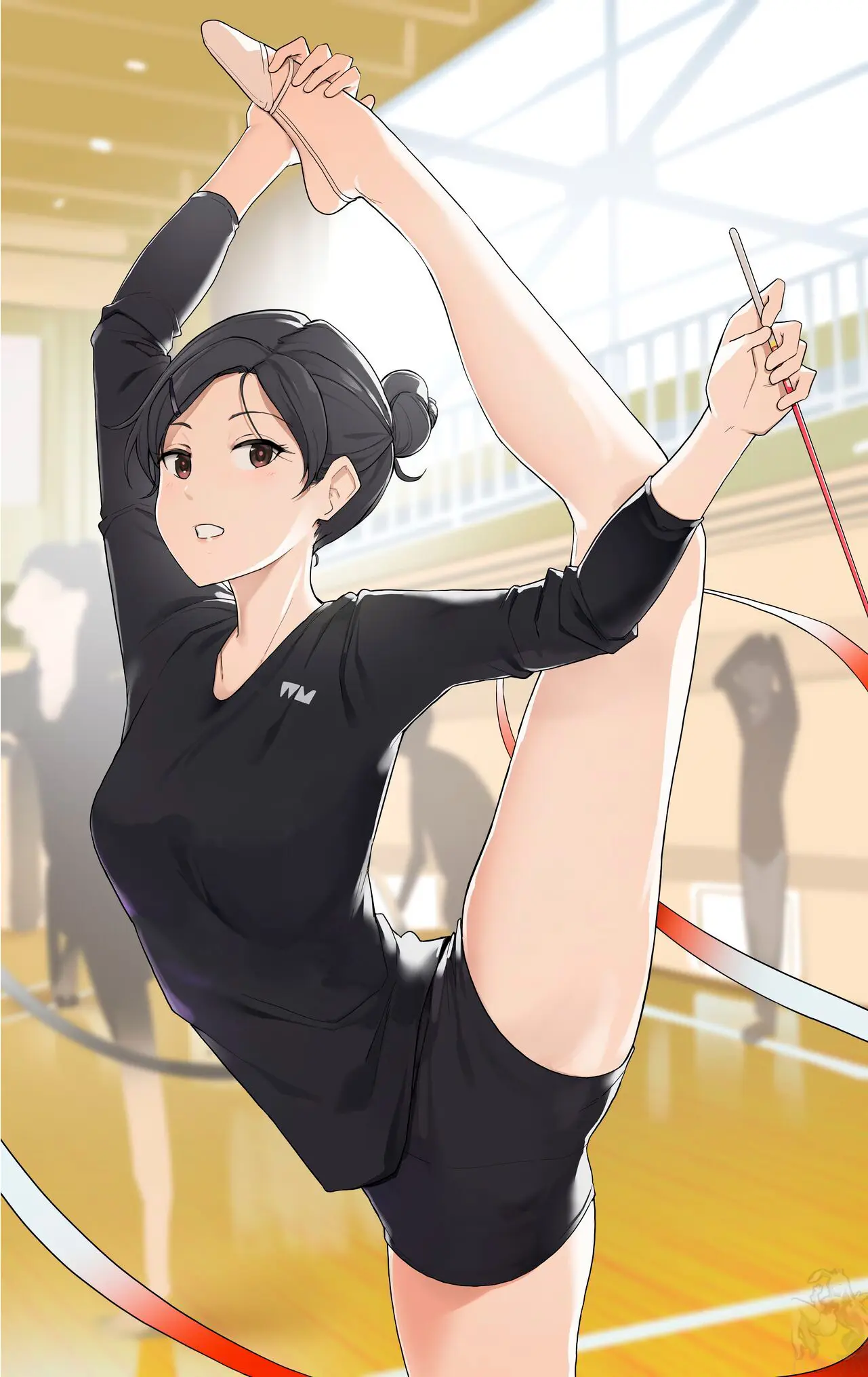 La gimnasta rítmica aprovecha al máximo su flexibilidad durante el sexo